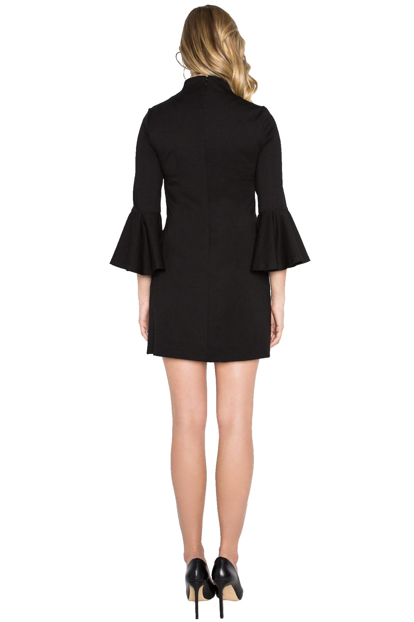 Gina Dress - Bell sleeve shift dress with side slit pockets - WWW.SIMONAMAGHEN.COM
