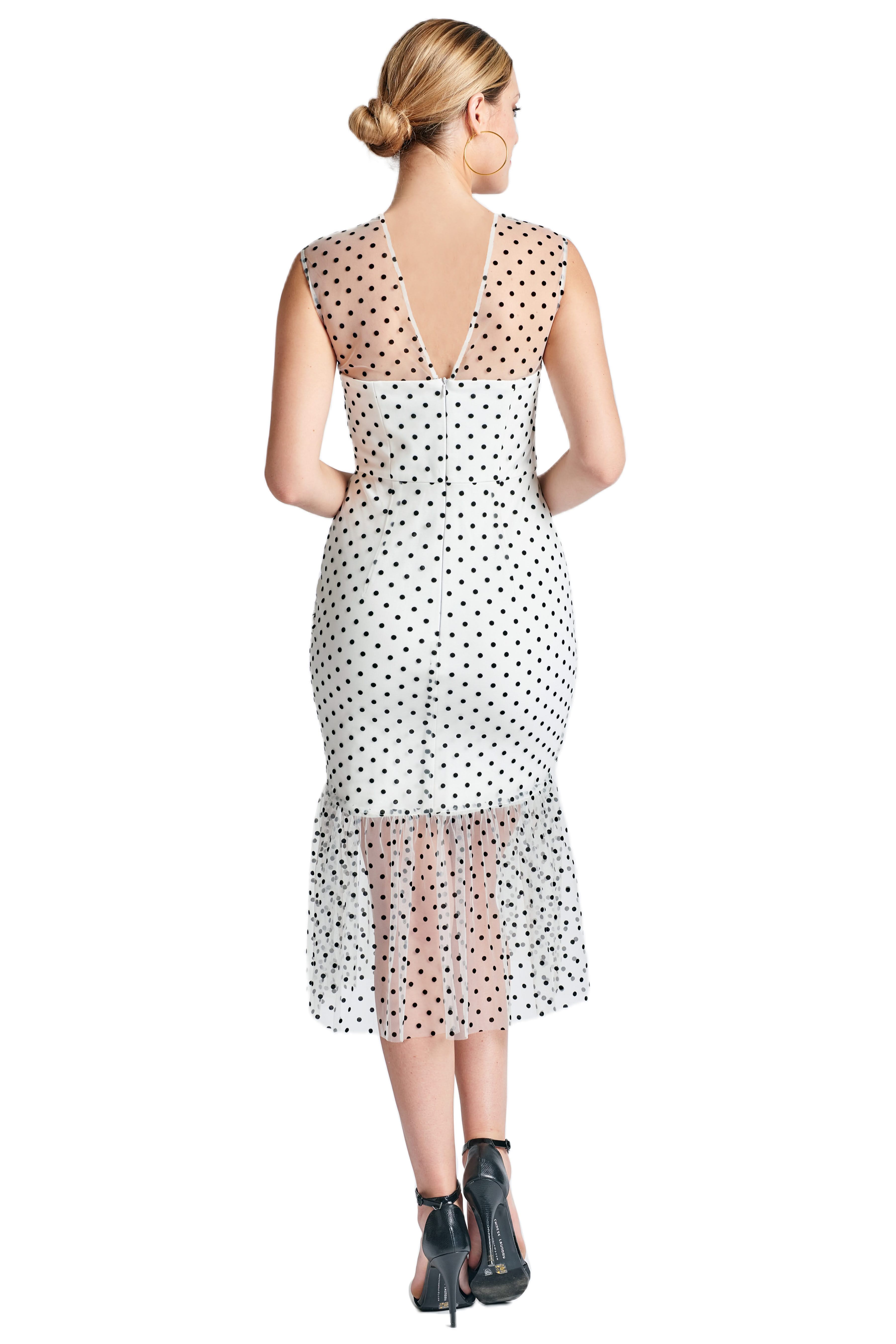 Muse Dress - Sleeveless polka dot midi mesh dress - WWW.SIMONAMAGHEN.COM