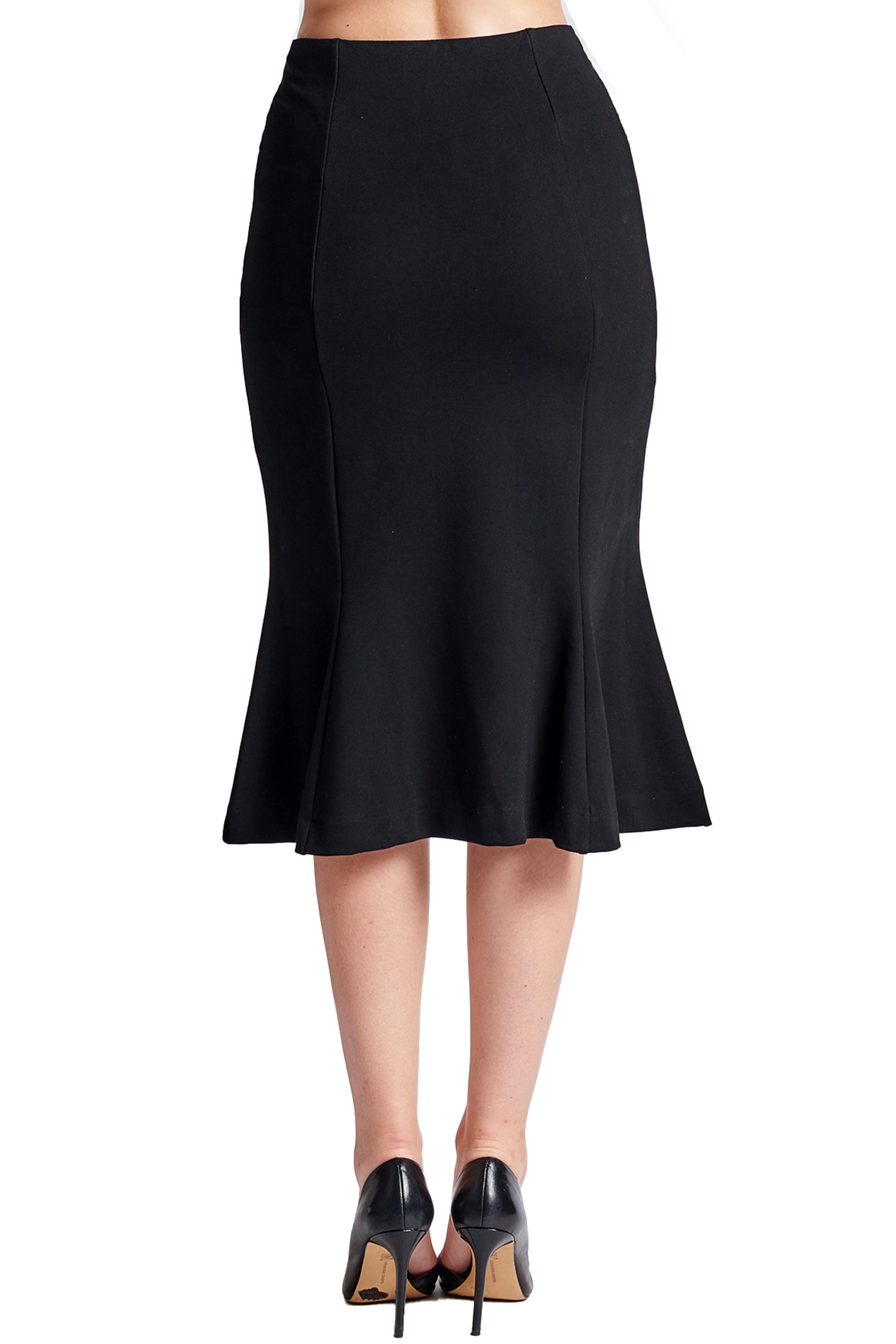 Sarit Skirt - Seamed Ponte mermaid midi skirt - WWW.SIMONAMAGHEN.COM