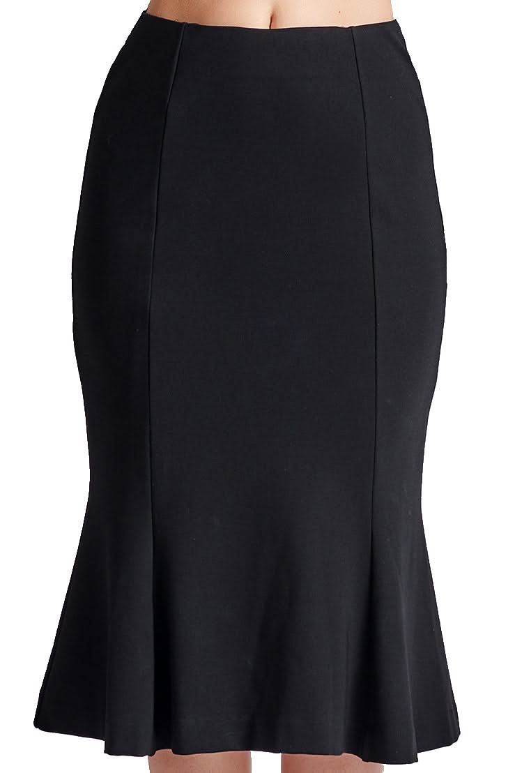 Sarit Skirt - Seamed Ponte mermaid midi skirt - WWW.SIMONAMAGHEN.COM