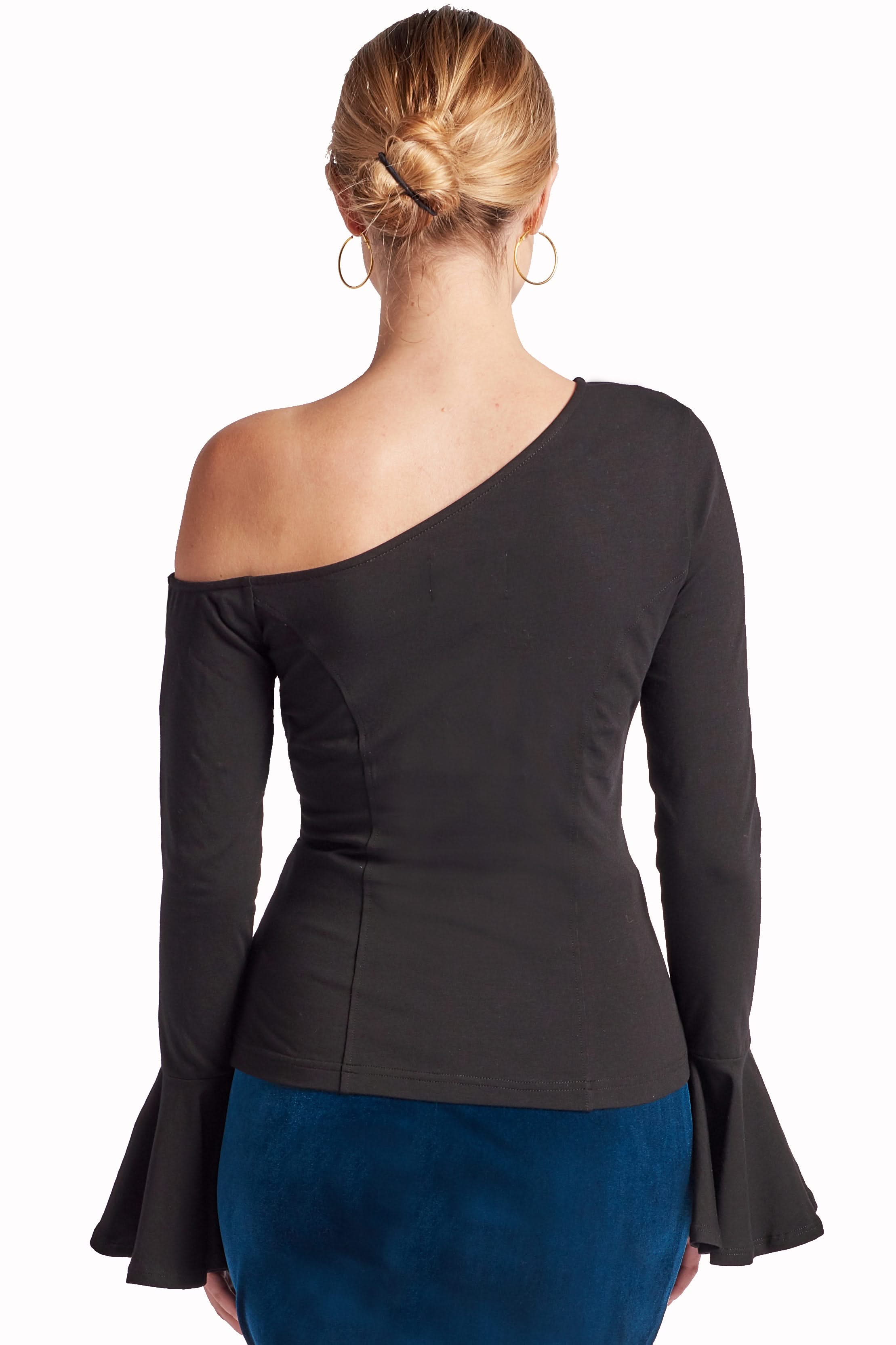 Tova Top - Asymmetric bell sleeve top - WWW.SIMONAMAGHEN.COM