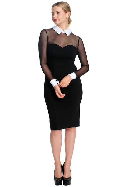 white tuxedo midi dress Tuxedo Midi Dress | Black and White Dress