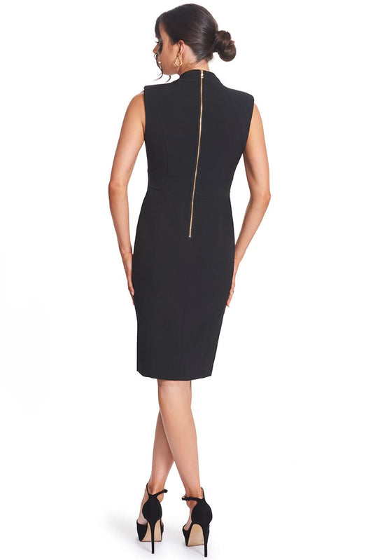 Just Zip It Dress - Sleeveless midi dress with exposed functional gold zippers - WWW.SIMONAMAGHEN.COM